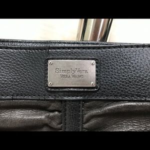 Vera Wang SimplyVera designer black leather purse